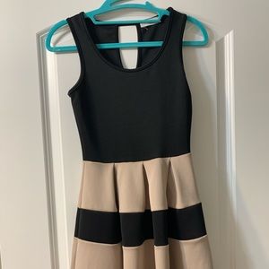 Classy black and nude dress